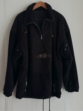 Bogner Black Zip-Front Jacket with Subtle Rainbow Logo